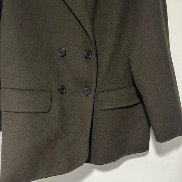 Olive Oversized Blazer Style Peacoat - Picture 4 of 5